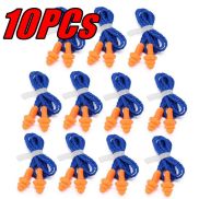 UANGX 10PCS Corded Silicone Noise Earplug Tapered Soft Insulation Earplug