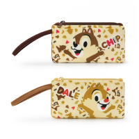 Disney ลิขสิทธิ์แท้ กระเป๋าตังค์ Chip / Dale : Point ขนาดใบยาว