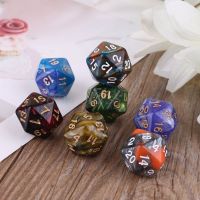 7ชิ้น D20 Polyhedral Muti-ลูกเต๋าหน้าปัดตัวเลขกระดานโต๊ะเกมการเล่นบทบาทสำหรับผับบาร์คลับปาร์ตี้ดร็อปชิปปิ้ง