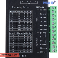 มอเตอร์ TB6600สเต็ปเปอร์ Maoyuanxing 4A 9 42V TTL 32ไมโครสเต็ป CNC 1แกน