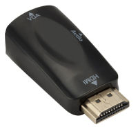 หน้าจอคอมพิวเตอร์ VKLMP FHD 1080P HDMI ตัวผู้ไปเป็น VGA ตัวเมียพร้อมตัวแปลงอะแดปเตอร์แปลงสัญญาณ HDMI เป็นอะแดปเตอร์ VGA สายออดิโอขนาด3.5มม.