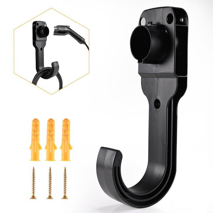 goramsay-wall-ev-charger-cable-holder-gun-head-socket-for-type1-evse-j1772-connector-plug-charging-electric-car-cable-organizer