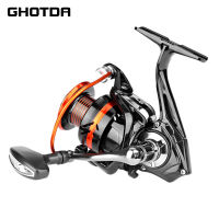 Spinning Fishing Reel 12KG Max Drag Aluminum Spool Carbon Fiber Drag Saltwater Fishing Coil 2000-7000