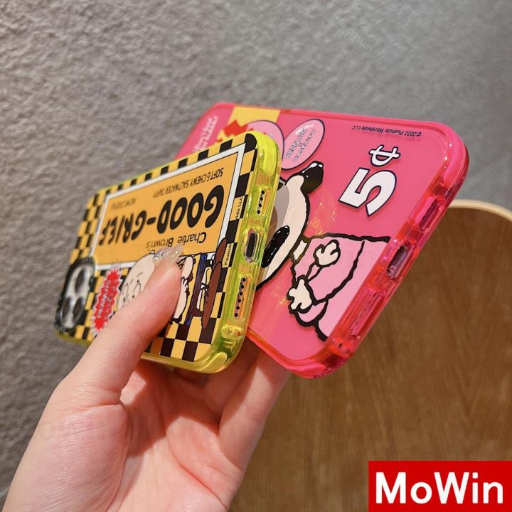 mowin-เคสไอโฟน-เคส-ซิลิโคนนุ่มเคสใสหนาเคสเรืองแสงเคสป้องกันกล้องกรอบกันกระแทกการ์ตูนสไตล์น่ารักสำหรับ-13-pro-max-12-pro-max-11-pro-max-7-plus-xr-xs-max-mw