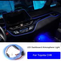 ไฟสร้างบรรยากาศแบบแดชบอร์ดไฟ LED สำหรับรถยนต์ Toyota CHR C-HR 2017-2022อะไหล่ภายในแถบไฟควบคุมส่วนกลาง