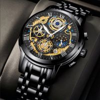 ZZOOI Watches Mens LIGE Top Brand Luxury Casual Steel Quartz Mens Watch Business Clock Male Sport Waterproof Date Chronograph For men