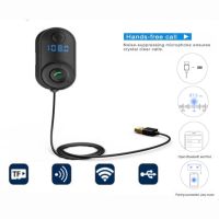 USB Car Bluetooth-Compatible Receiver Player Adapter Audio Converter LED Digital Wireless Adapter For Handsfree Auto Amplifier