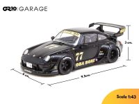 PORSCHE 911 993 RWB  OBA BONE NO.77 MATTE BLACK 1/43 (TARMAC WORKS)