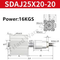 กระบอกนิวเมติกสแควร์แบบ Sdaj กระบอกลมปรับขนาด25/32/40/50x25-25-S