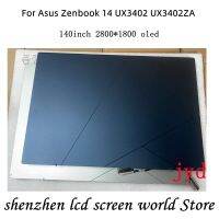 ชิ้นส่วนครึ่งบนสำหรับเอซุส Zenbook 14นิ้ว UX3402ZA UX3402จอ OLED LCD แผงจอแสดงผล QHD 2880*1800 100% Srgb