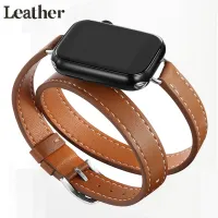 Band for Apple Watch Ultra 49mm 45mm 42mm 44mm 41mm 38mm 40mm Double Tour Leather Strap Iwatch Series 8 7 6 Se 5 4 3 2 Correa Straps