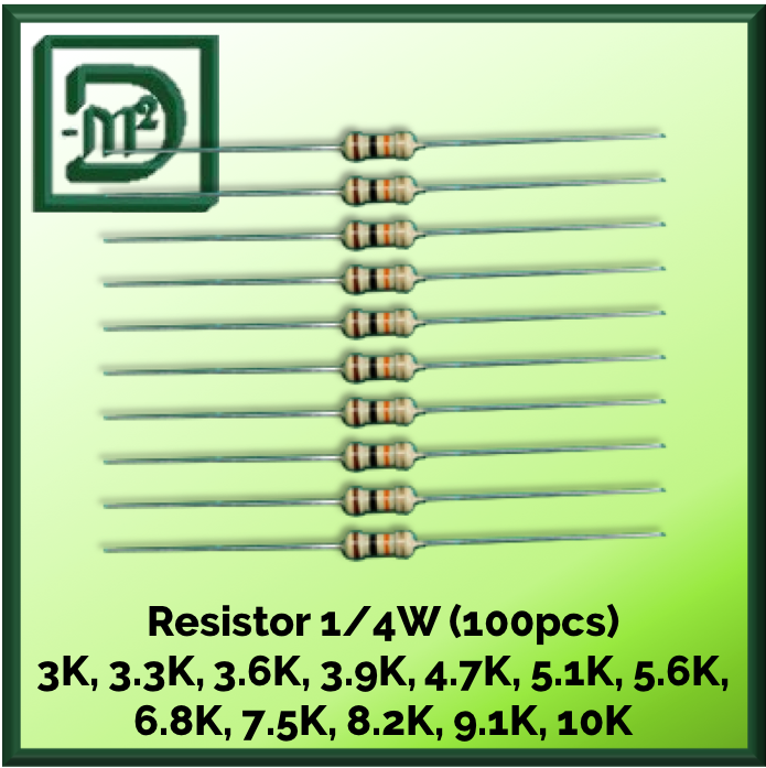 Resistor 1/4W 3.0K to 10K (100pcs) Lazada PH