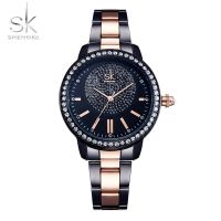 Shengke Rose Gold Watch Women Quartz Watches Ladies Top Brand Crystal Luxury Female Wrist Watch SK Girls Clock Relogio Feminino