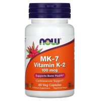 Now Foods, MK-7 Vitamin K-2, 100 mcg, 60 Veg Capsules