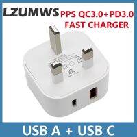 J28 PD3.0 + QC3.0 20W ปลั๊กอะแดปเตอร์ประเทศอังกฤษ USB ที่ชาร์จเร็วสำหรับ C ประเภท12โทรศัพท์มือถือ12 13 14 Pro Ipad 3 Pin