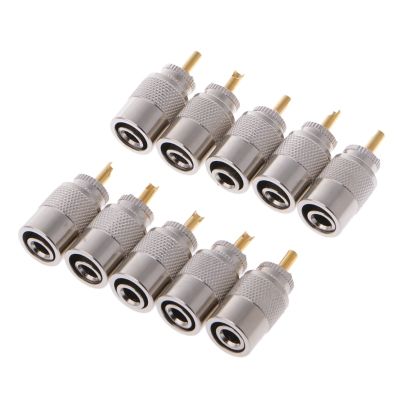 ☒ 10 Pcs UHF PL-259 Male Solder RF Connector Plugs For RG8X Coaxial Coax Cable