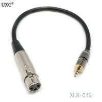 New XLR 3Pin Female To 3.5mm 1/8 quot; TRS Male Metal Connector Audio Adapter Cable 0.3m 1ft