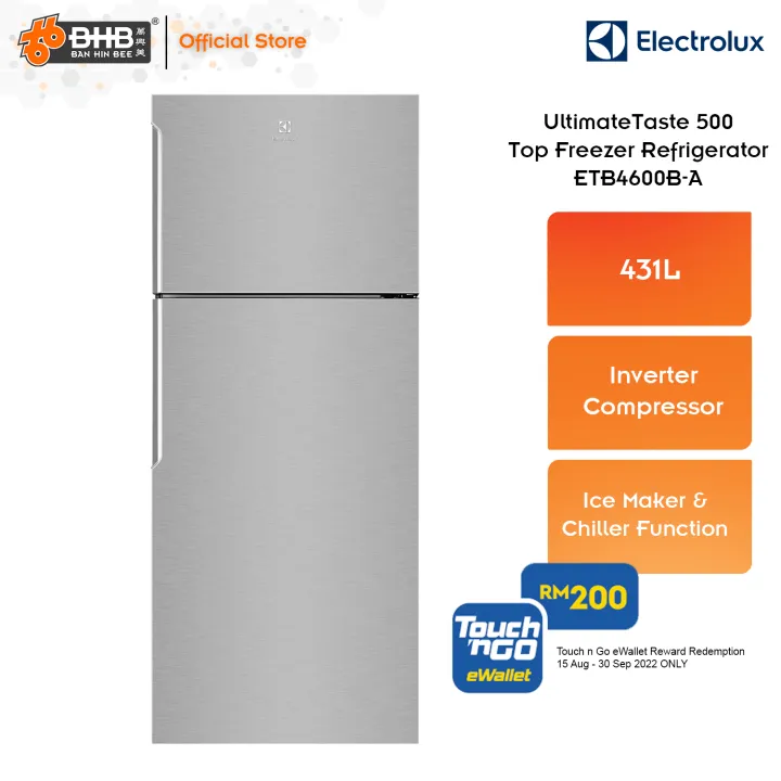 Electrolux ETB4600BA 431L UltimateTaste 500 Top Freezer Refrigerator