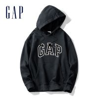 Gap เสื้อกันหนาวมีฮู้ดพิมพ์ลายสําหรับผู้ชายและผู้หญิง