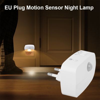 Motion Sensor LED Night Light EU Plug In 220V Mini Night Lights for Home Bedroom Corridor Lighting Staircase WC Bedside Lamp Night Lights