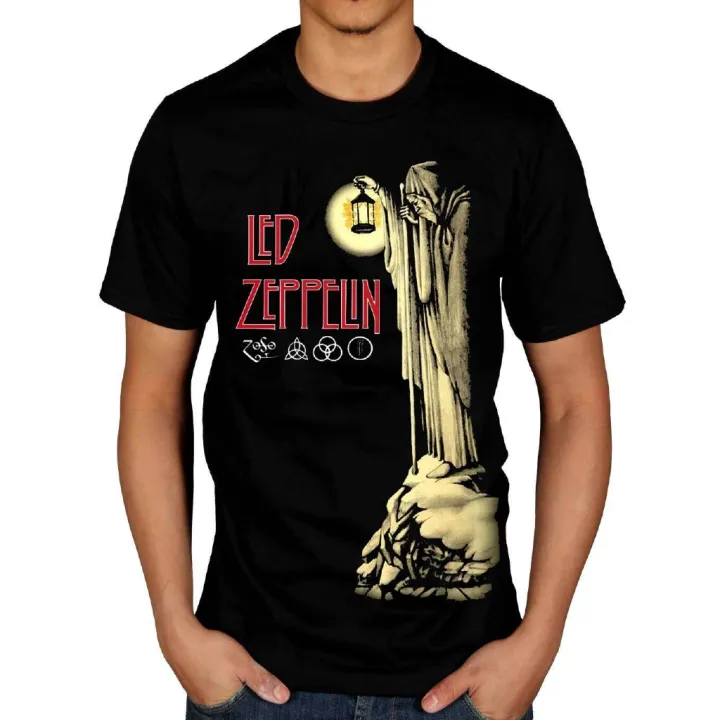 Gildan - Led Zeppelin Hermit T-Shirt Stairway To Heaven Hermit Punk ...