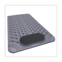 1 Pcs 3D Cobblestone Pattern Absorbent Bath Rug Toilet Hallway Non-Slip Doormat Washable Grey