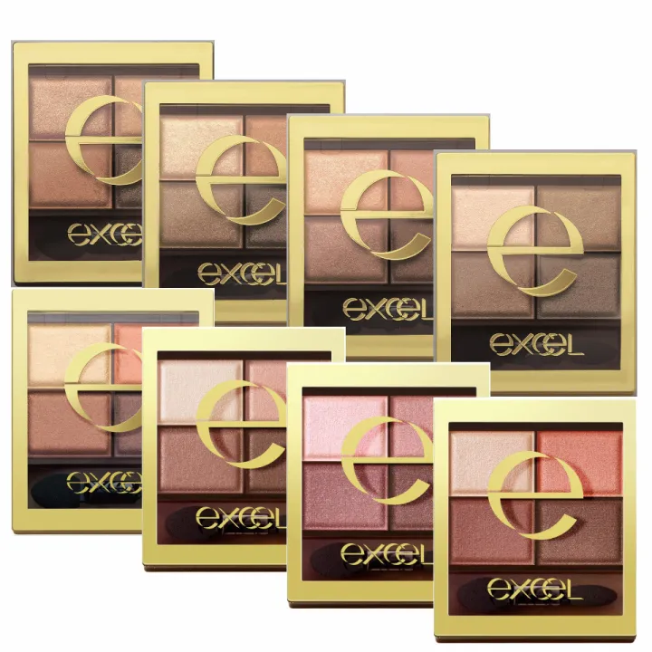 Japan EXCEL Skinny Rich Shadow Eyeshadow 4 colors Eye Shadow 8 Types