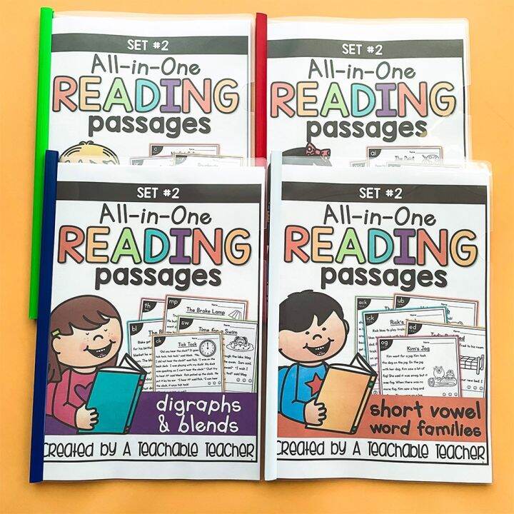 English Phonics Stories Reading Comprehension All In One Bundle Set 2