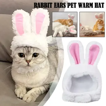 Pet Costume Hats,Plush Bunny Ears Pet Headband,Cute Bunny Rabbit