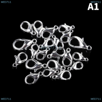 WED711 ตะขอก้ามปูโลหะ100ชิ้นสำหรับสร้อยกำไลสร้อยคอตะขอห่วงโซ่อุปกรณ์เสริมเครื่องประดับแบบทำมือ