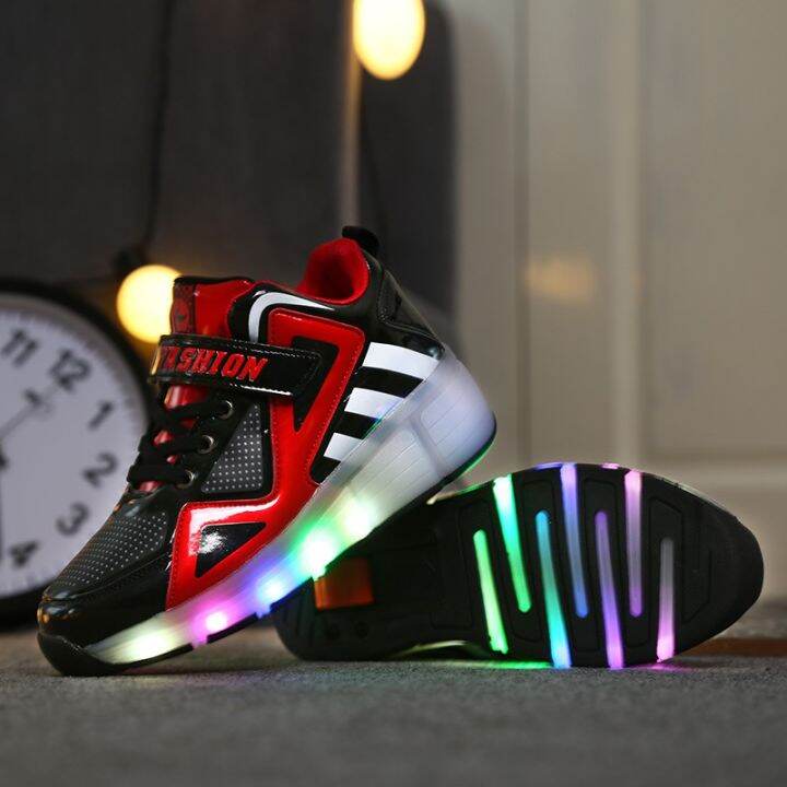 aaa-super-quality-led-roller-shoes-รองเท้าสเก็ต-1-ล้อ-มีสวิตปิด-เปิดไฟ-รองเท้ามีล้อ-30-40-boys-and-girls-sneaker