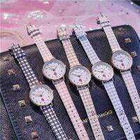 [Fast Delivery] Kids Watches Students Watch Girls Hours Quartz Wristwatch Girl Gift Clocks lattice Style