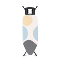 Brabantia โต๊ะรีดผ้าแบบยืนรีด บราบันเทีย ขนาดหน้ากว้าง 45ซม. ความยาว 124ซม Ironing Board C, 124x45 cm, Solid Steam Iron Rest  Black Frame - Spring Bubbles