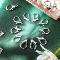 12pcslot 10mm Alloy Lobster Clasps Sliver Gold Jewelry Findings Clasp Hooks Chains Connector for Beads celet