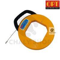 "OPT" BF-80 ฟิชเทปหุ้ม ฟิชเทปพร้อมตลับ (FISH TAPE) ลวดนำสายไฟ ความยาว 80 เมตร