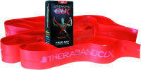 THERABAND CLX Resistance Band with Loops, 5 Foot Fitness Band for Full Body Workouts, Elastic Band for Pilates, Yoga, Stretching, &amp; Home Exercise, Portable Gym Equipment, Best Gift for Athletes Latex Red - Medium - Beginner Level 3