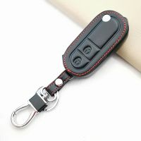 Leather Car Key Cover Case Shell Holder for MG 3 SW MG3 2020 2011 2012 2013 2014 2015 2 Button Flip Folding Key Bag Accessory