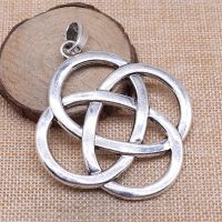 [HOT] WYSIWYG 1pcs Large Chinese Knot Charms Pendants For Necklace Jewelry Making Findings 73x66mm