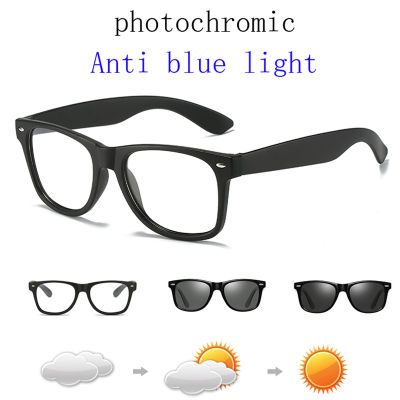 แว่นตา Photochromic Men S Square Driver Driving Sunglasses Retro Rice Nails Women S Blue Light Blocking Eyewear