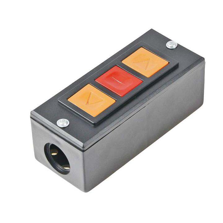 AC 600V 3A Rolling Door Up Down Stop 3 Button Black Plastic Pushbutton