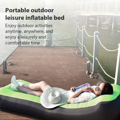 แบบพกพา Camping Inflatable โซฟาเบาะกันน้ำ Air เตียงพับเก้าอี้ถุงนอนกลางแจ้ง Fast Infaltable Beach Lazy กระเป๋า