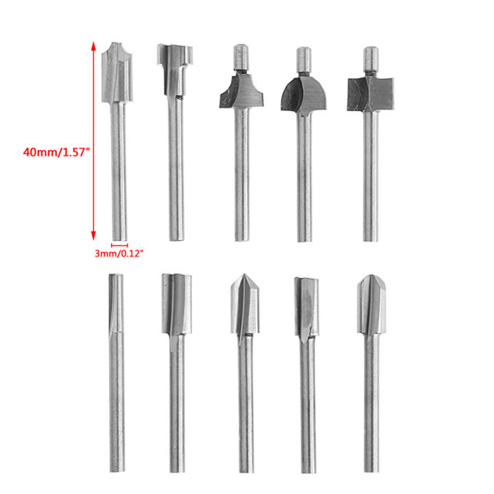 ชุดเครื่องกัดเครื่องตัดไม้หัวบากคิ้วไม้-hss-ขนาด1-8-3มม-10ชิ้นสำหรับครอบครัวสว่าน