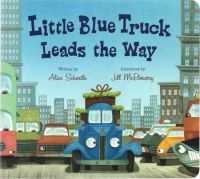 Original little blue truck leads the way in English