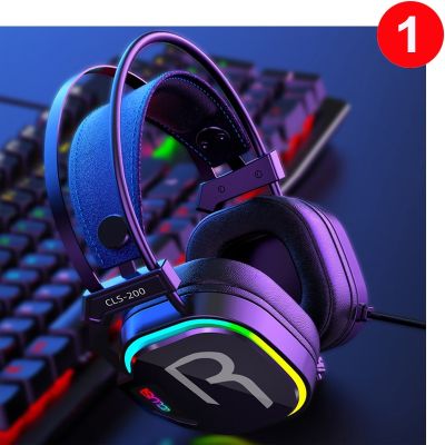 ZZOOI USB7.1 Headset Gamer Headphones Gaming Headset with Microphone HIFI Stereo Sound with LED Light For PS4 XBOX PC Gamers In-Ear Headphones