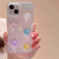 ตลับสีขาวรูปลูกกวาด3D น่ารัก IMD เคสซิลิโคนแบบนิ่มใหม่สำหรับ Iphone 13 14 12 11 Pro Max กรอบสีหรูหราเคสโทรศัพท์คริสตัลดาว