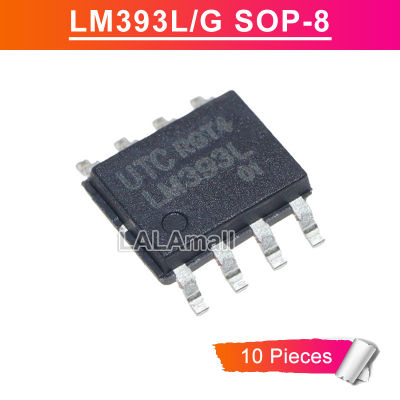 10ชิ้น UTC LM393L = LM393G SOP8 SOP-8 SMD คู่เปรียบเทียบที่แตกต่างกันชิป IC ใหม่เดิม