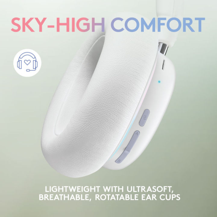 logitech-g735-wireless-gaming-headset-ชุดหูฟังเกมมิ่ง-aurora-collection-ใส่สบายด้วยแถบคาดศีรษะนุ่มดุจปุยเมฆและนวมครอบหูหมุนได้