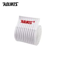 AOLIKES 1ชิ้น40-180เซนติเมตรยืดหยุ่นสายรัดกีฬาหนุนหัวเข่ารัดสนับเข่ารัดข้อศอกข้อเท้าข้อมือแผ่นรองรับการเคลื่อนไหวปลอกขาหนังลูกวัว