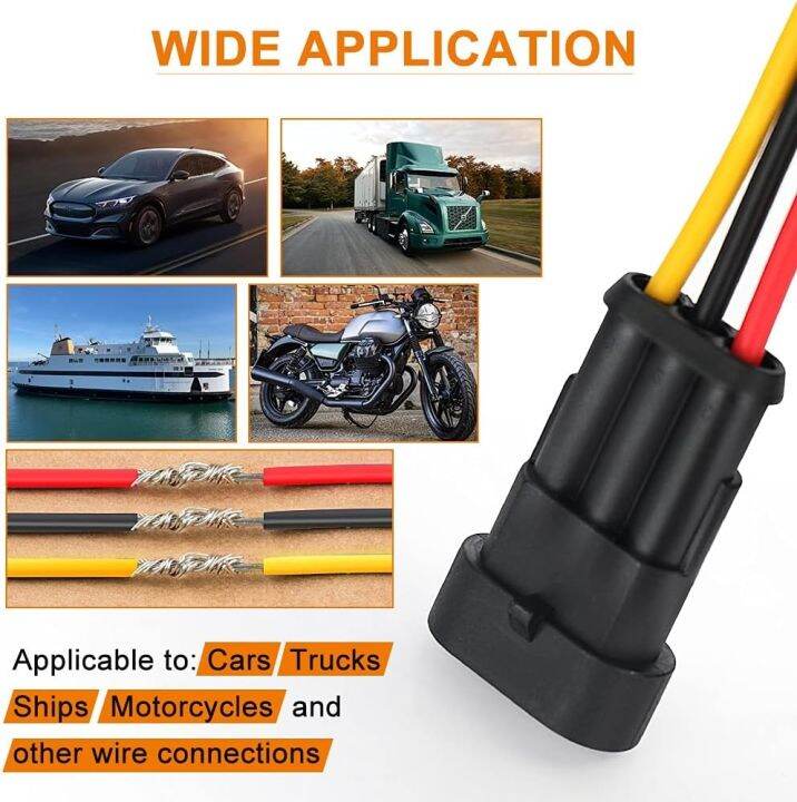 10pcs-5-sets-waterproof-automotive-male-female-electrical-connectors-plug-2-pin-way-with-wire-for-car-motorcycle-scooter-marine