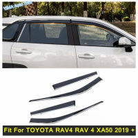 Rainshield Window Visor Weather Shield คิ้วดัดแปลง Guard ป้องกันอุปกรณ์เสริมสำหรับ TOYOTA RAV4 RAV 4 XA50 2019 - 2023